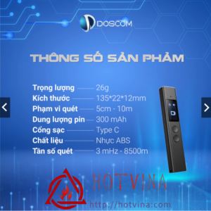 Doscom D2 - Thiết Bị Dò Tìm Phát Hiện Camera, Máy Ghi Âm, Máy Định Vị GPS
